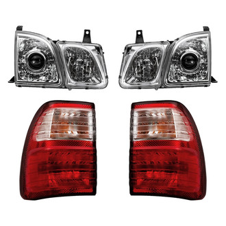 Replacement - 4-Piece Kit (Driver and Passenger Side Headlights, Driver and Passenger Side Outer Tail Lights)