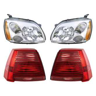 Replacement - 4-Piece Kit (Driver and Passenger Side Headlights, Driver and Passenger Side Tail Lights)
