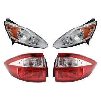 Replacement - 4-Piece Kit (Driver and Passenger Side Headlights, Driver and Passenger Side Outer Tail Lights)