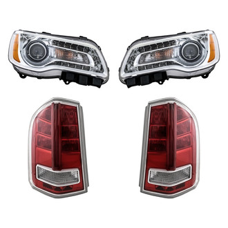 Replacement - 4-Piece Kit (Driver and Passenger Side Headlights, Driver and Passenger Side Tail Lights)