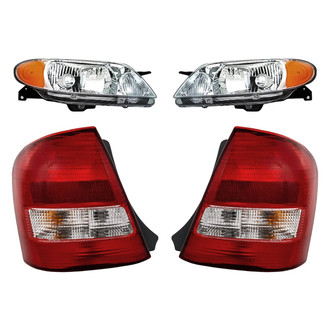 Replacement - 4-Piece Kit (Driver and Passenger Side Headlights, Driver and Passenger Side Tail Lights)