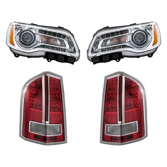 Replacement - 4-Piece Kit (Driver and Passenger Side Headlights, Driver and Passenger Side Tail Lights)