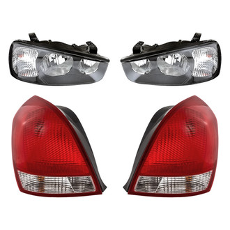 Replacement - 4-Piece Kit (Driver and Passenger Side Headlights, Driver and Passenger Side Tail Lights)