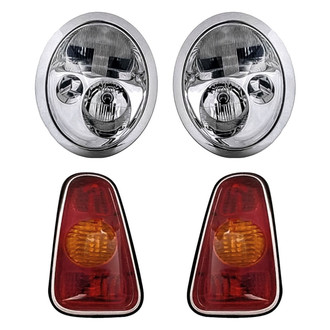 Replacement BNDL-277854 - 4-Piece Kit (Driver and Passenger Side Headlights, Driver and Passenger Side Tail Lights)