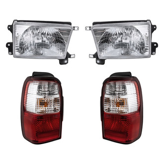 Replacement - 4-Piece Kit (Driver and Passenger Side Headlights, Driver and Passenger Side Tail Lights)