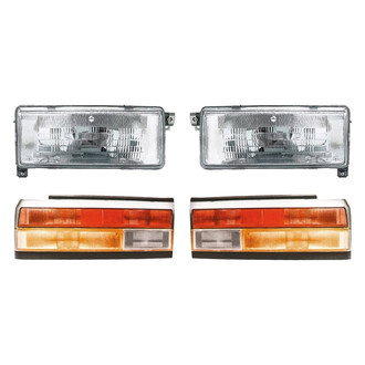 Replacement - 4-Piece Kit (Driver and Passenger Side Headlights, Driver and Passenger Side Tail Lights)