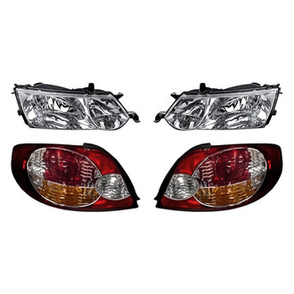 Replacement - 4-Piece Kit (Driver and Passenger Side Headlights, Driver and Passenger Side Tail Lights)