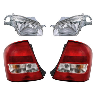 Replacement - 4-Piece Kit (Driver and Passenger Side Headlights, Driver and Passenger Side Tail Lights)