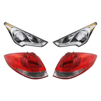 Replacement - 4-Piece Kit (Driver and Passenger Side Headlights, Driver and Passenger Side Tail Lights)