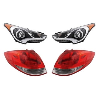 Replacement - 4-Piece Kit (Driver and Passenger Side Headlights, Driver and Passenger Side Tail Lights)