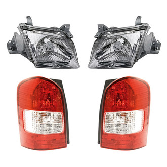 Replacement - 4-Piece Kit (Driver and Passenger Side Headlights, Driver and Passenger Side Tail Lights)