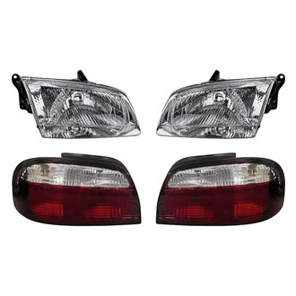 Replacement - 4-Piece Kit (Driver and Passenger Side Headlights, Driver and Passenger Side Tail Lights)