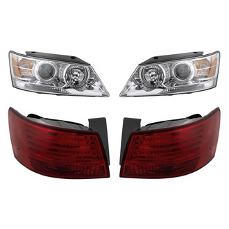 Replacement - 4-Piece Kit (Driver and Passenger Side Headlights, Driver and Passenger Side Outer Tail Lights)