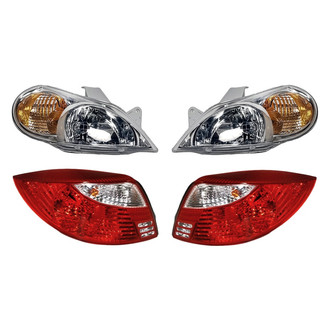 Replacement - 4-Piece Kit (Driver and Passenger Side Headlights, Driver and Passenger Side Tail Lights)