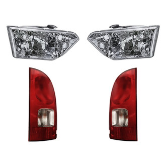 Replacement - 4-Piece Kit (Driver and Passenger Side Headlights, Driver and Passenger Side Tail Lights)