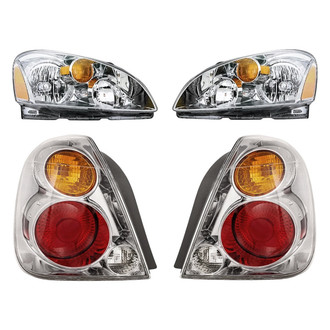 Replacement BNDL-277916 - 4-Piece Kit (Driver and Passenger Side Headlights, Driver and Passenger Side Tail Lights)