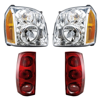 Replacement - 4-Piece Kit (Driver and Passenger Side Headlights, Driver and Passenger Side Tail Lights)