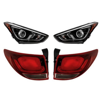 Replacement - 4-Piece Kit (Driver and Passenger Side Headlights, Driver and Passenger Side Outer Tail Lights)