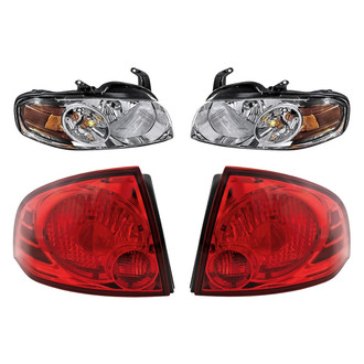 Replacement - 4-Piece Kit (Driver and Passenger Side Headlights, Driver and Passenger Side Outer Tail Lights)