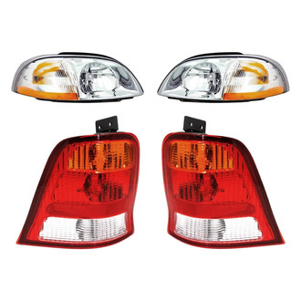 Replacement - 4-Piece Kit (Driver and Passenger Side Headlights, Driver and Passenger Side Tail Lights)