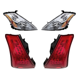 Replacement - 4-Piece Kit (Driver and Passenger Side Headlights, Driver and Passenger Side Tail Lights)