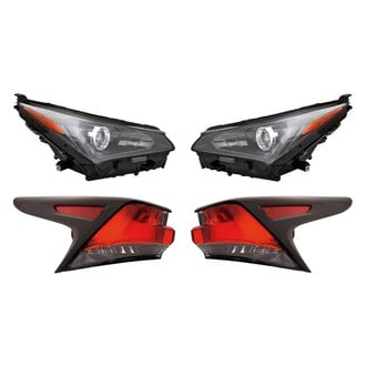 Replacement - 4-Piece Kit (Driver and Passenger Side Headlights, Driver and Passenger Side Outer Tail Lights)
