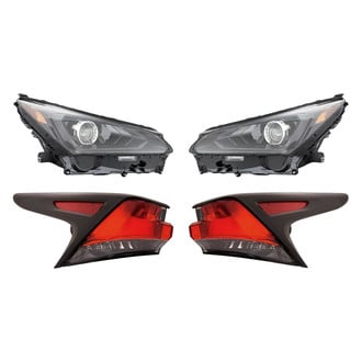 Replacement - 4-Piece Kit (Driver and Passenger Side Headlights, Driver and Passenger Side Outer Tail Lights)