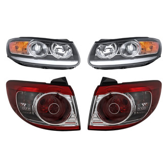 Replacement - 4-Piece Kit (Driver and Passenger Side Headlights, Driver and Passenger Side Outer Tail Lights)