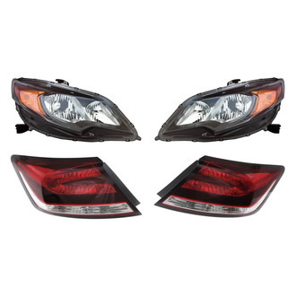 Replacement - 4-Piece Kit (Driver and Passenger Side Headlights, Driver and Passenger Side Tail Lights)