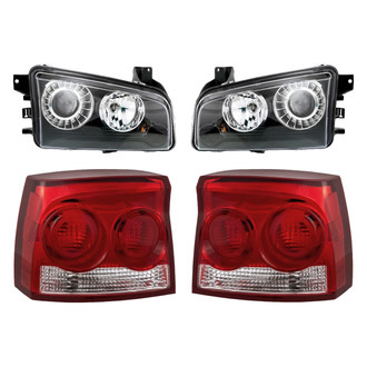 Replacement - 4-Piece Kit (Driver and Passenger Side Headlights, Driver and Passenger Side Tail Lights)