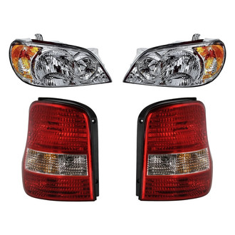 Replacement - 4-Piece Kit (Driver and Passenger Side Headlights, Driver and Passenger Side Outer Tail Lights)