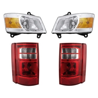 Replacement - 4-Piece Kit (Driver and Passenger Side Headlights, Driver and Passenger Side Tail Lights)