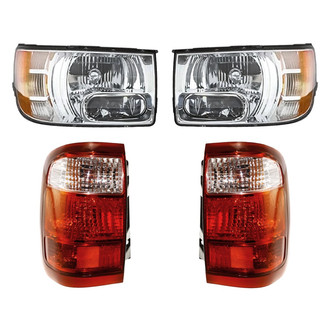 Replacement - 4-Piece Kit (Driver and Passenger Side Headlights, Driver and Passenger Side Tail Lights)