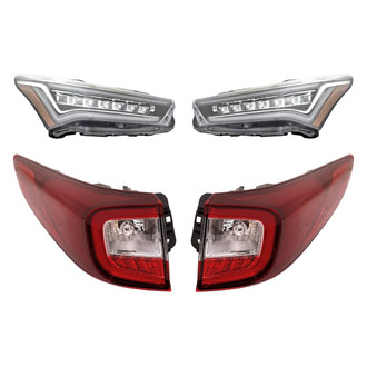Replacement - 4-Piece Kit (Driver and Passenger Side Headlights, Driver and Passenger Side Outer Tail Lights)