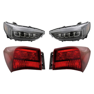 Replacement - 4-Piece Kit (Driver and Passenger Side Headlights, Driver and Passenger Side Outer Tail Lights)