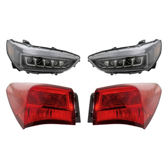 Replacement - 4-Piece Kit (Driver and Passenger Side Headlights, Driver and Passenger Side Outer Tail Lights)