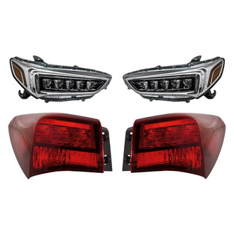Replacement - 4-Piece Kit (Driver and Passenger Side Headlights, Driver and Passenger Side Outer Tail Lights)