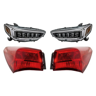 Replacement - 4-Piece Kit (Driver and Passenger Side Headlights, Driver and Passenger Side Outer Tail Lights)