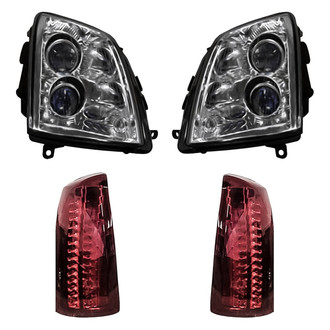Replacement - 4-Piece Kit (Driver and Passenger Side Headlights, Driver and Passenger Side Tail Lights)