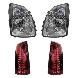 Replacement - 4-Piece Kit (Driver and Passenger Side Headlights, Driver and Passenger Side Tail Lights)