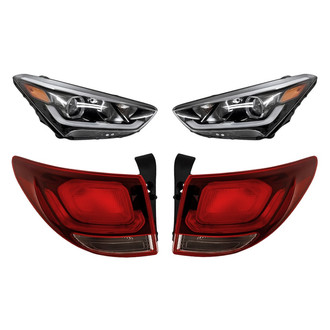 Replacement - 4-Piece Kit (Driver and Passenger Side Headlights, Driver and Passenger Side Outer Tail Lights)