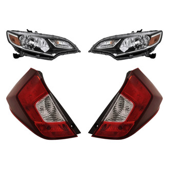 Replacement - 4-Piece Kit (Driver and Passenger Side Headlights, Driver and Passenger Side Outer Tail Lights)