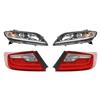 Replacement - 4-Piece Kit (Driver and Passenger Side Headlights, Driver and Passenger Side Tail Lights)