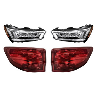 Replacement - 4-Piece Kit (Driver and Passenger Side Headlights, Driver and Passenger Side Outer Tail Lights)