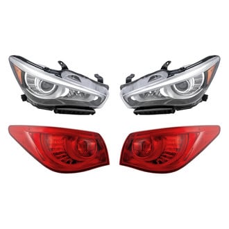 Replacement - 4-Piece Kit (Driver and Passenger Side Headlights, Driver and Passenger Side Outer Tail Lights)