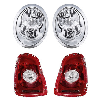Replacement - 4-Piece Kit (Driver and Passenger Side Headlights, Driver and Passenger Side Tail Lights)