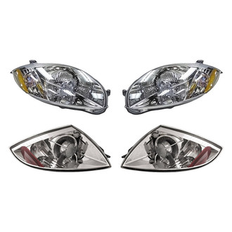 Replacement BNDL-278254 - 4-Piece Kit (Driver and Passenger Side Headlights, Driver and Passenger Side Tail Lights)