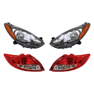 Replacement - 4-Piece Kit (Driver and Passenger Side Headlights, Driver and Passenger Side Tail Lights)