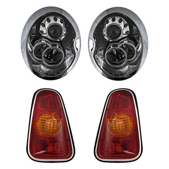 Replacement - 4-Piece Kit (Driver and Passenger Side Headlights, Driver and Passenger Side Tail Lights)