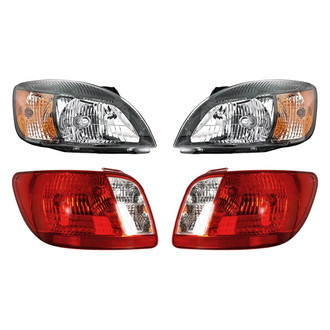 Replacement - 4-Piece Kit (Driver and Passenger Side Headlights, Driver and Passenger Side Tail Lights)